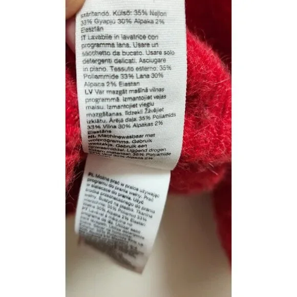 Paris Atelier & Other Stories Cardigan Sweater Red- Size M Valentine's Day - Picture 8 of 12